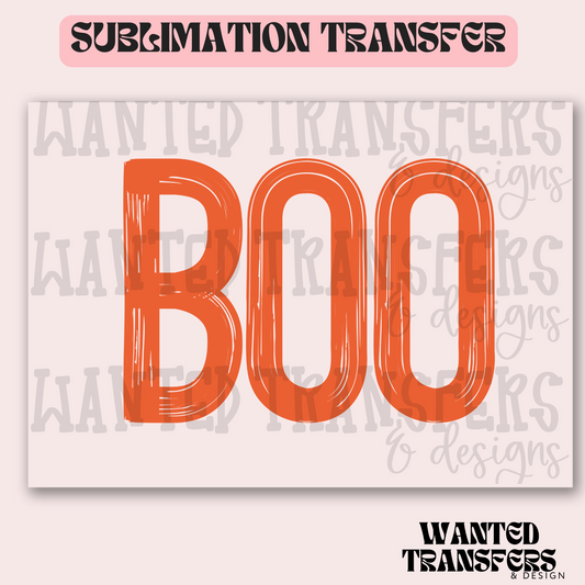 Orange Boo Exclusive Sublimation Transfer