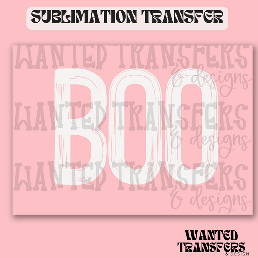White Boo Exclusive Sublimation Transfer