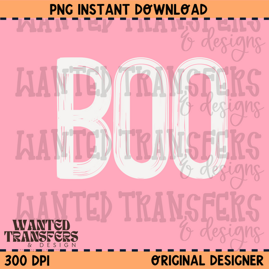 White Boo PNG Digital Download
