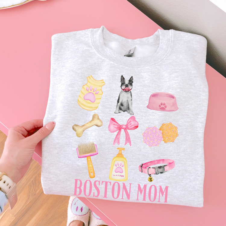 Boston Mom Pink Collage DTF Transfer