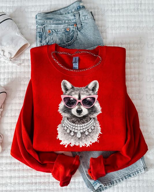 Boujee Raccoon DTF Transfer
