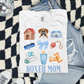 Boxer Mom Blue Collage DTF Transfer