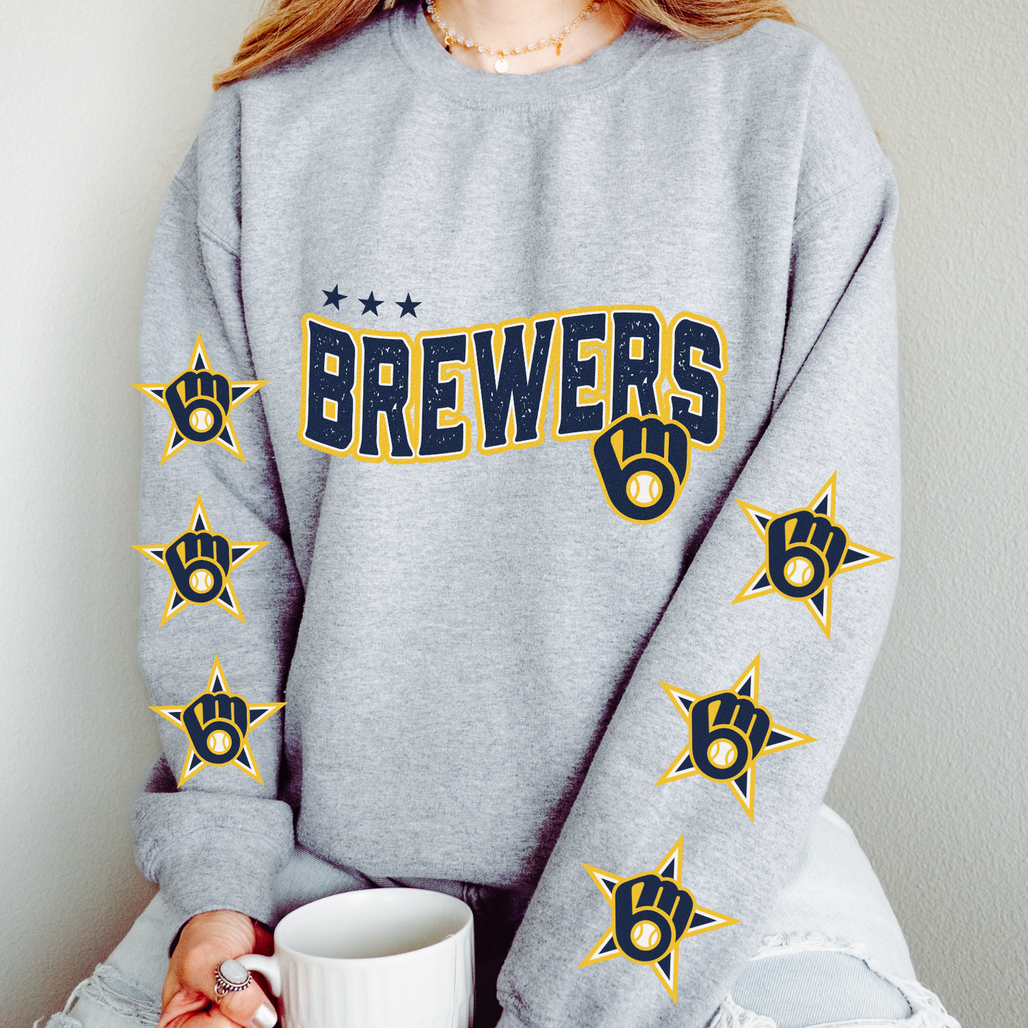 Brewers Star DTF Transfer (BOTH SLEEVE + FRONT)
