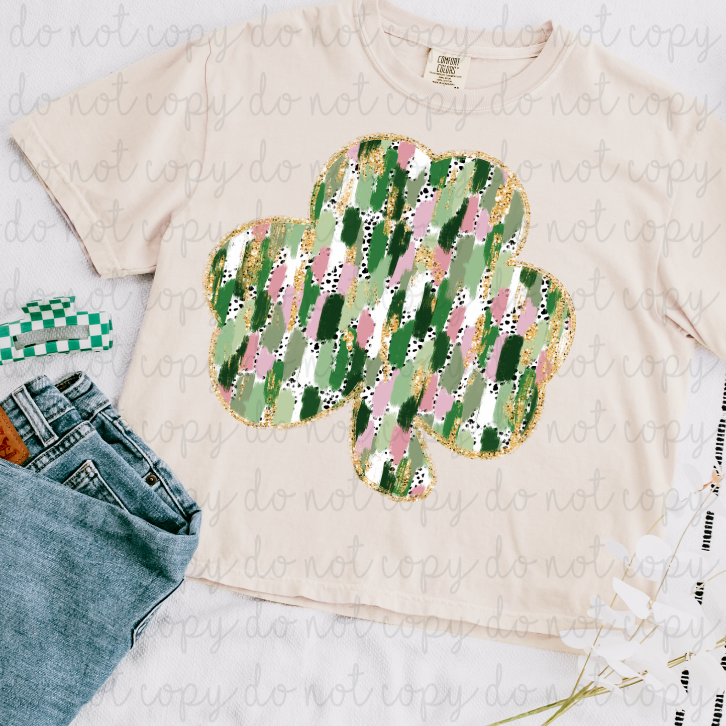 Brushstroke Clover DTF Transfer