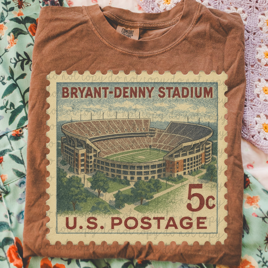 Vintage Stamp Bryant-Denny Stadium DTF Transfer