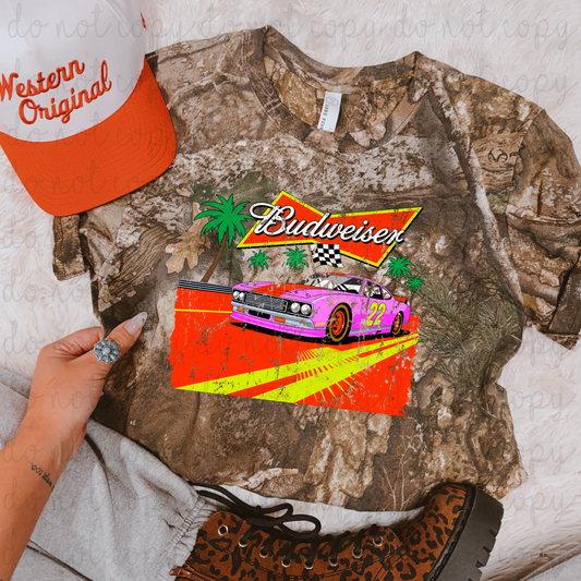 Budweiser Racecar DTF Transfer