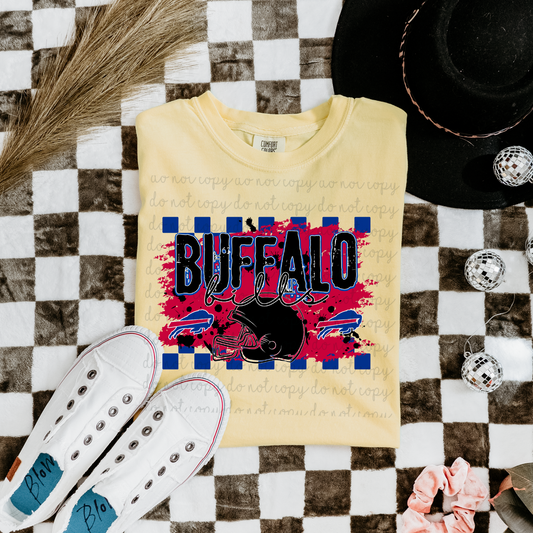 Checkered Buffalo Bills DTF Transfer