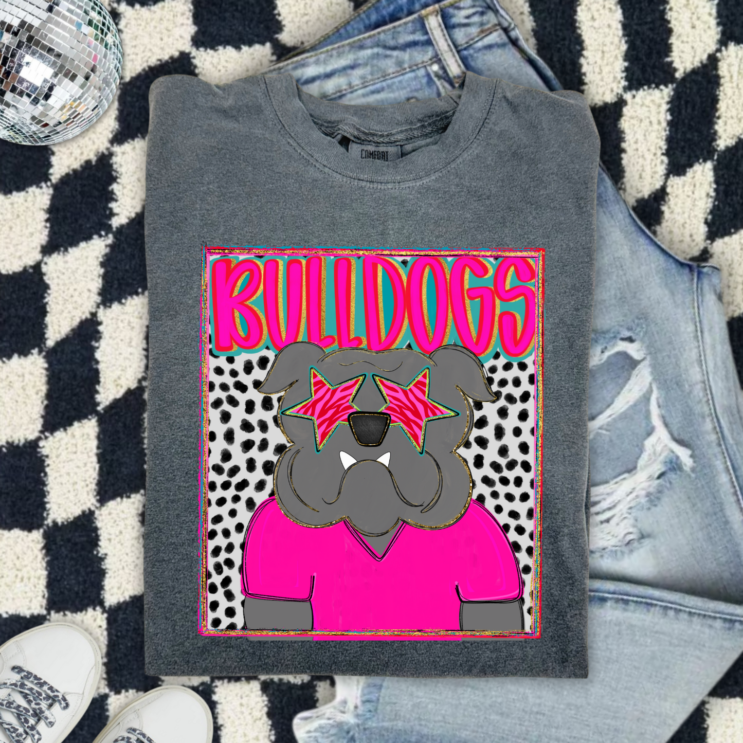 Preppy Bulldogs DTF Transfer