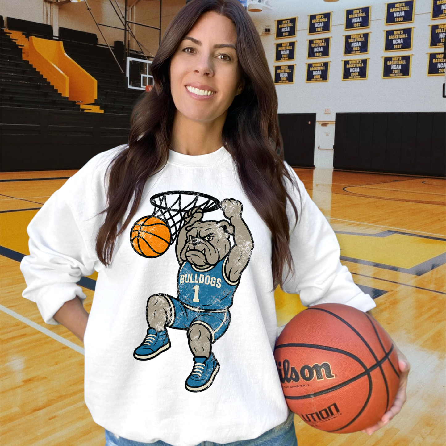 Bulldogs Blue White DTF Transfer