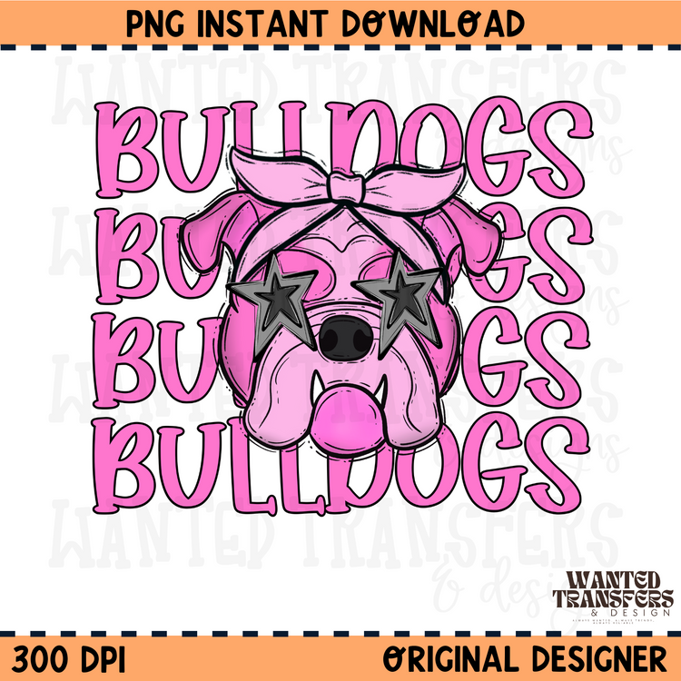 Stacked Bulldogs PNG Digital Download