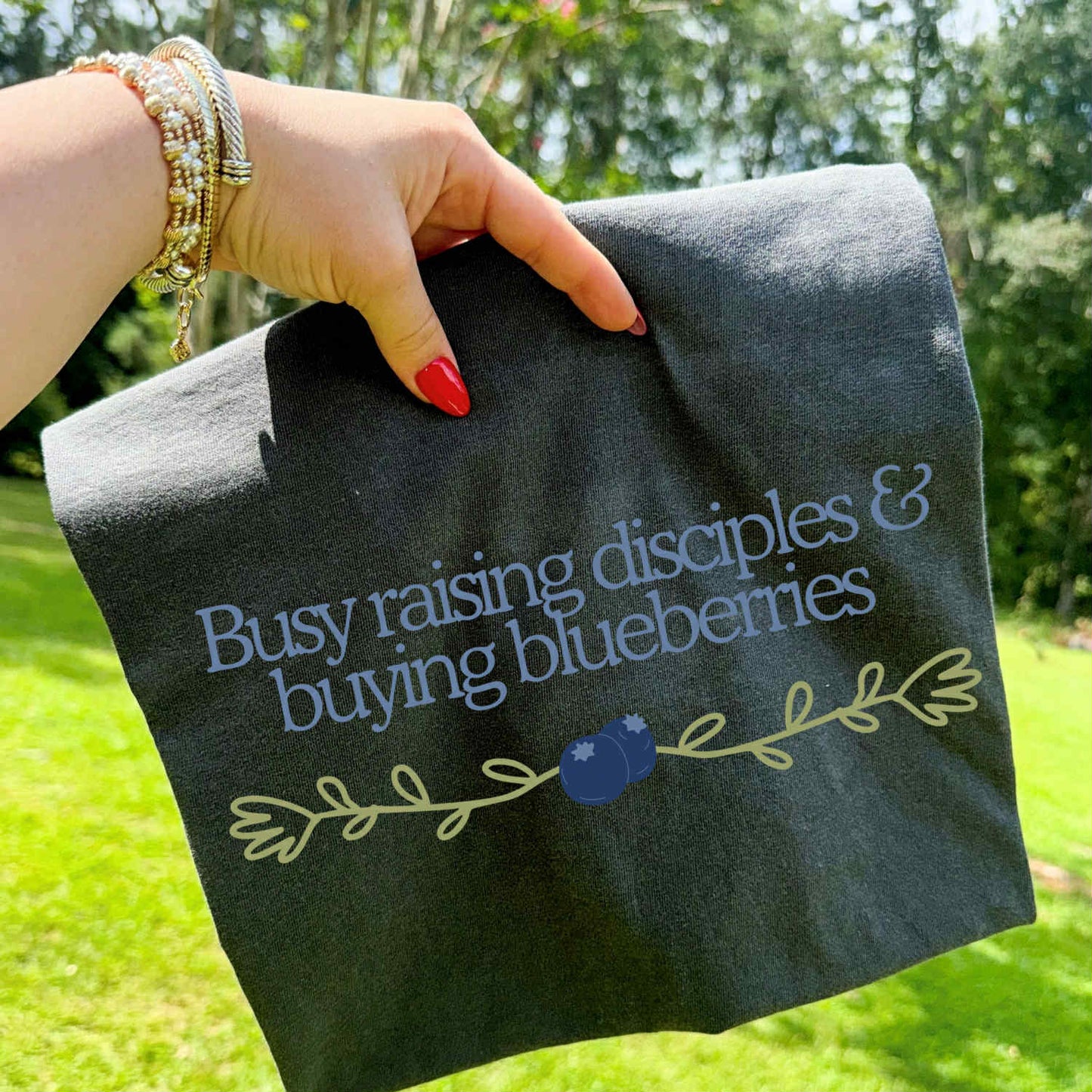 Busy Raising Disciples & Buying Blueberries DTF Transfer