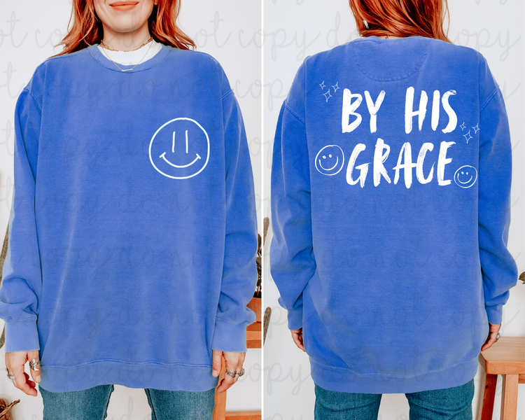 By His Grace PNG Digital Download