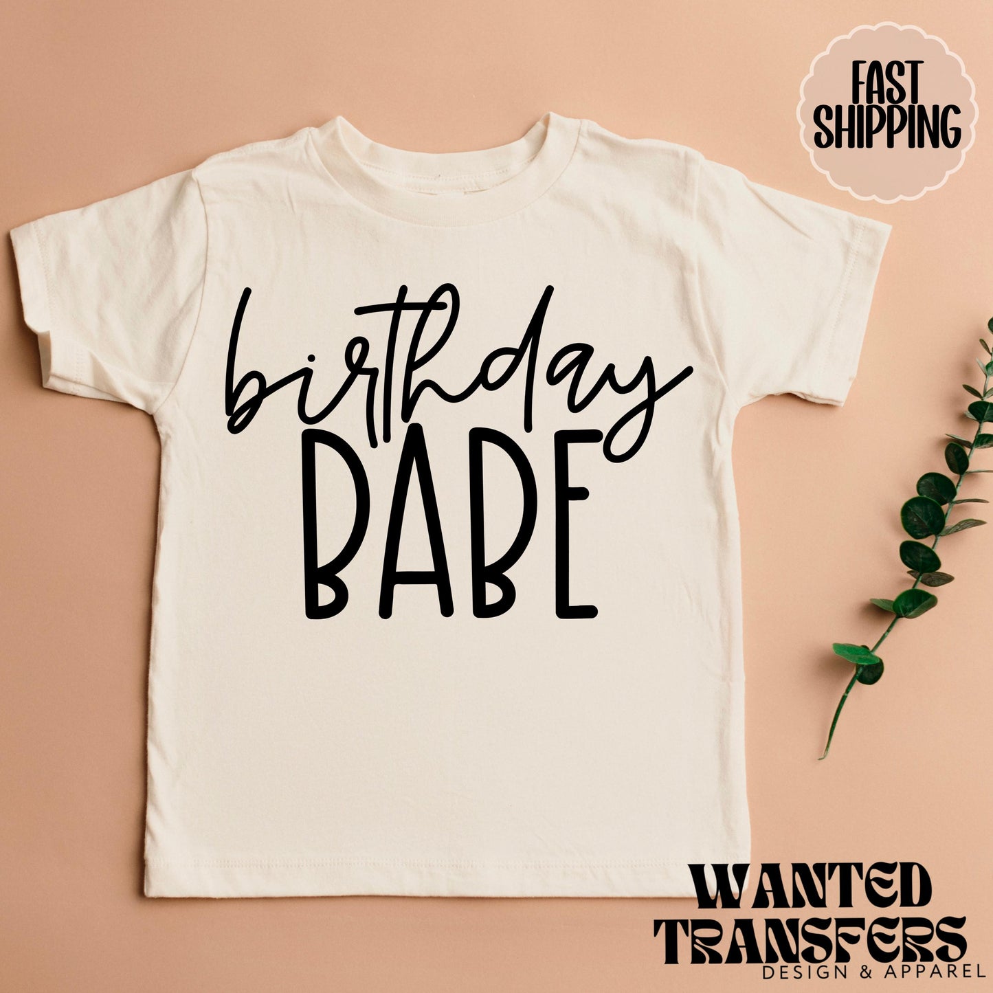 Birthday Babe Girls Birthday Shirt, Tee, Onesie, Birthday Girl, All Ages, Toddler, Youth, Kids Bday, Minimalist