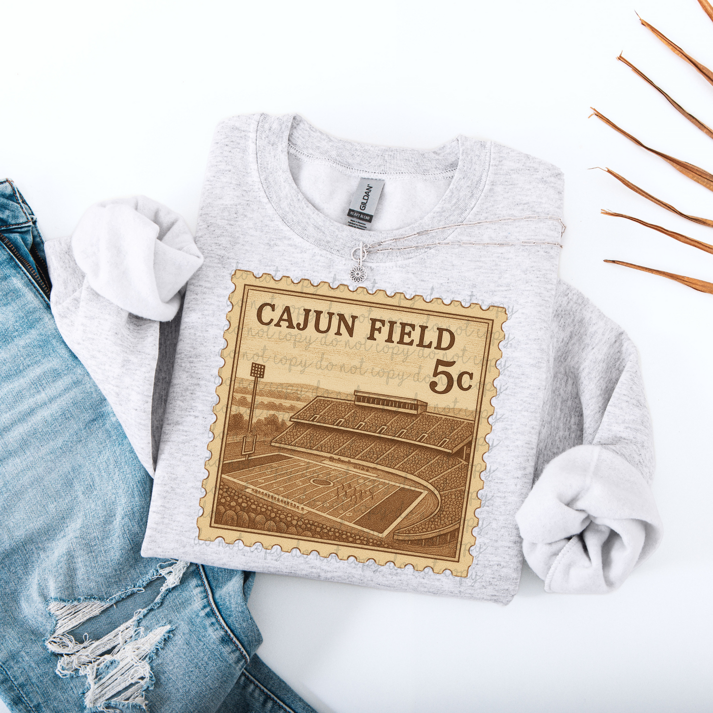 Vintage Stamp Cajun Field DTF Transfer