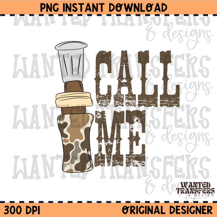 Call Me PNG Digital Download