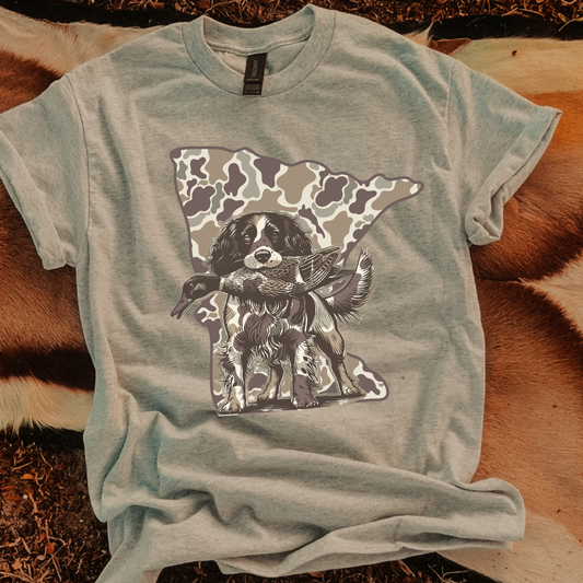 Camo Minnesota Spaniel Hunt DTF Transfer
