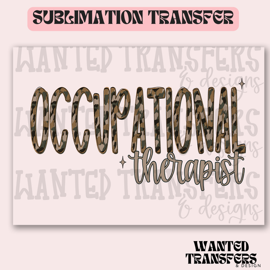 Camo Occupational Therapist Exclusive Sublimation Transfer
