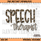 Camo Speech Therapist PNG Digital Download