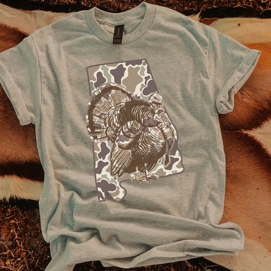 Camo Alabama Turkey DTF Transfer