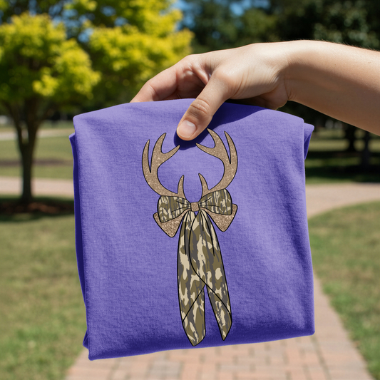 Camo Antler Bow DTF Transfer