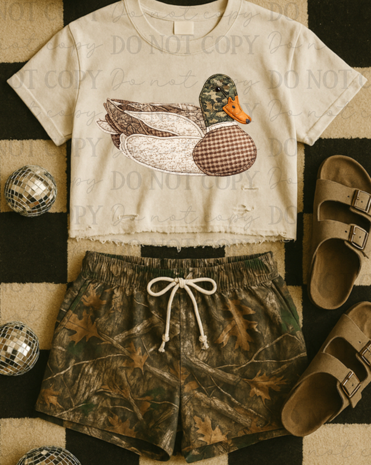 Camo Applique Duck DTF Transfer
