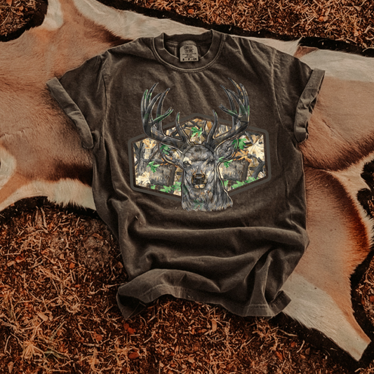 Camo Buck Frame DTF Transfer