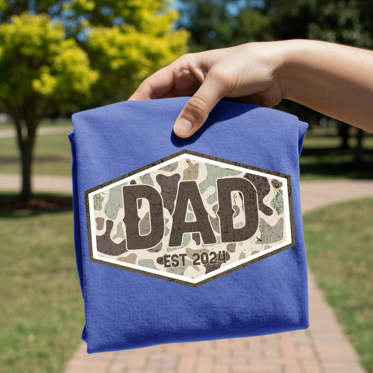 Camo Dad Est 2024 DTF Transfer