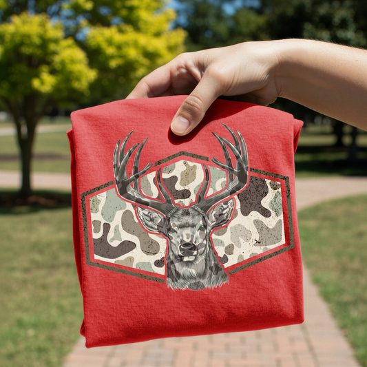 Camo Deer Frame DTF Transfer