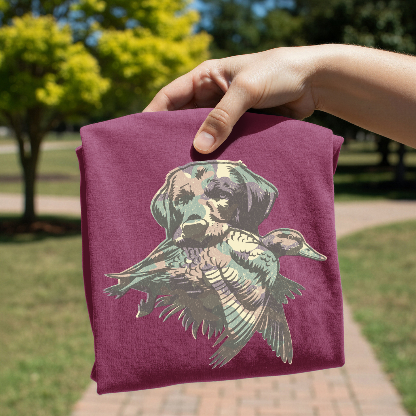 Camo Dog (Front) Duck Hunting DTF Transfer