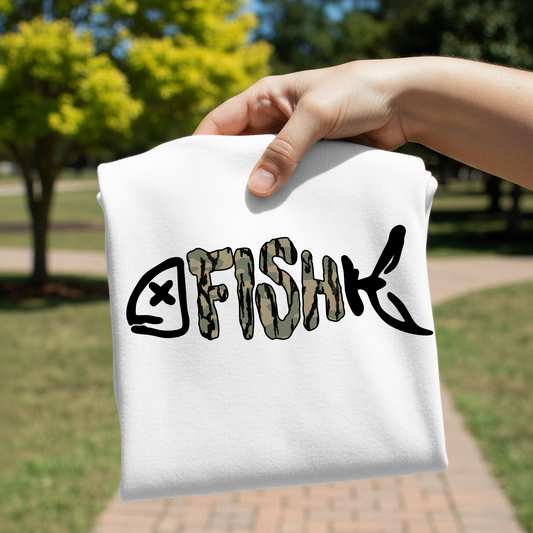 Camo Fish DTF Transfer