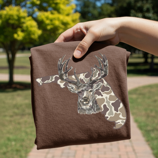 Camo Florida Deer Hunt DTF Transfer