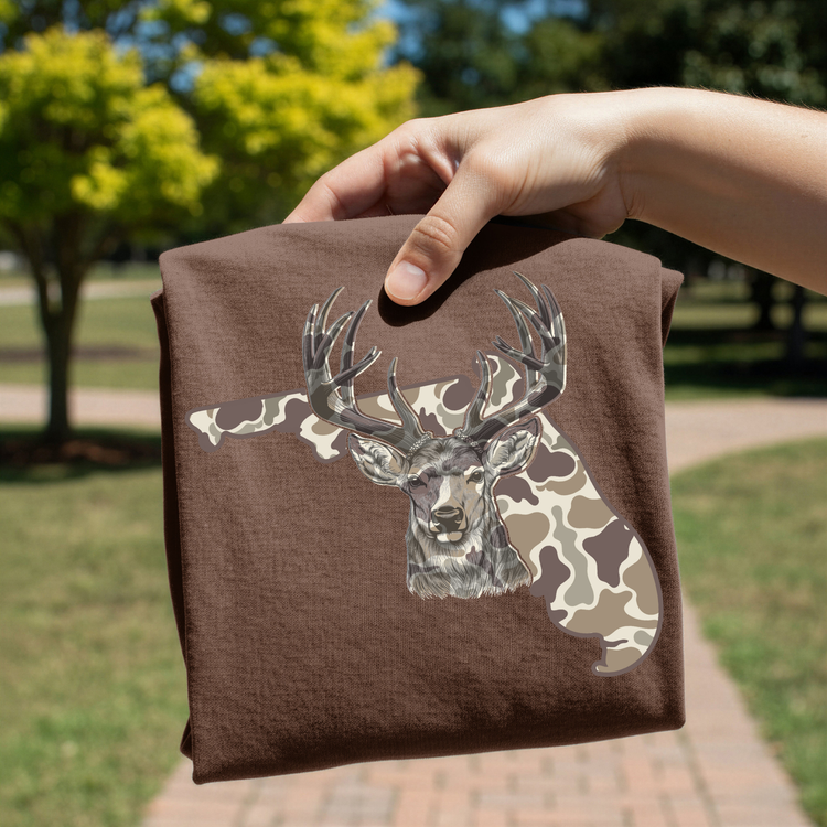 Camo Florida Deer Hunt DTF Transfer