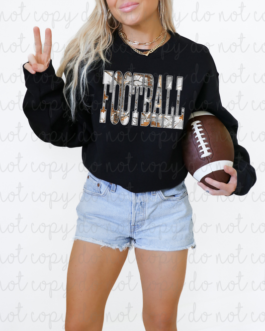 Camo Football DTF Transfer