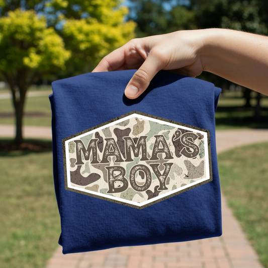 Camo Mama's Boy DTF Transfer