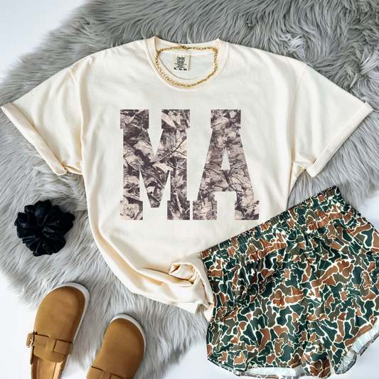 Camo Massachusetts DTF Transfer