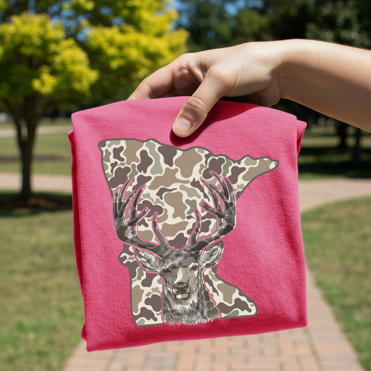 Camo Minnesota Deer Hunt DTF Transfer