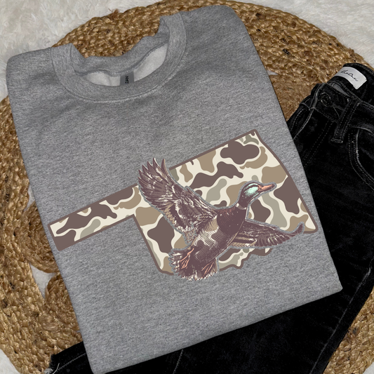 Camo Oklahoma Duck Hunt DTF Transfer