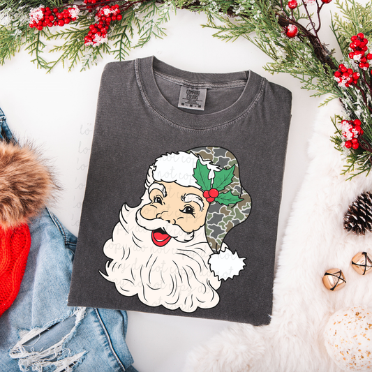 Camo Santa DTF Transfer