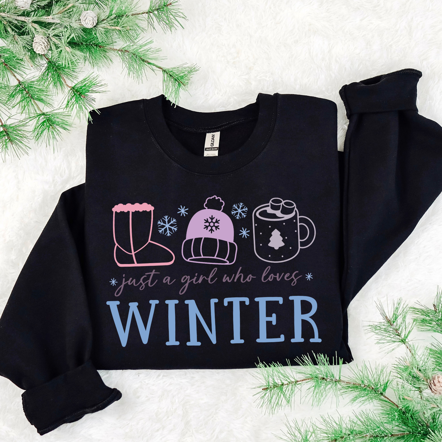 Just A Girl Who Loves Winter DTF Transfer