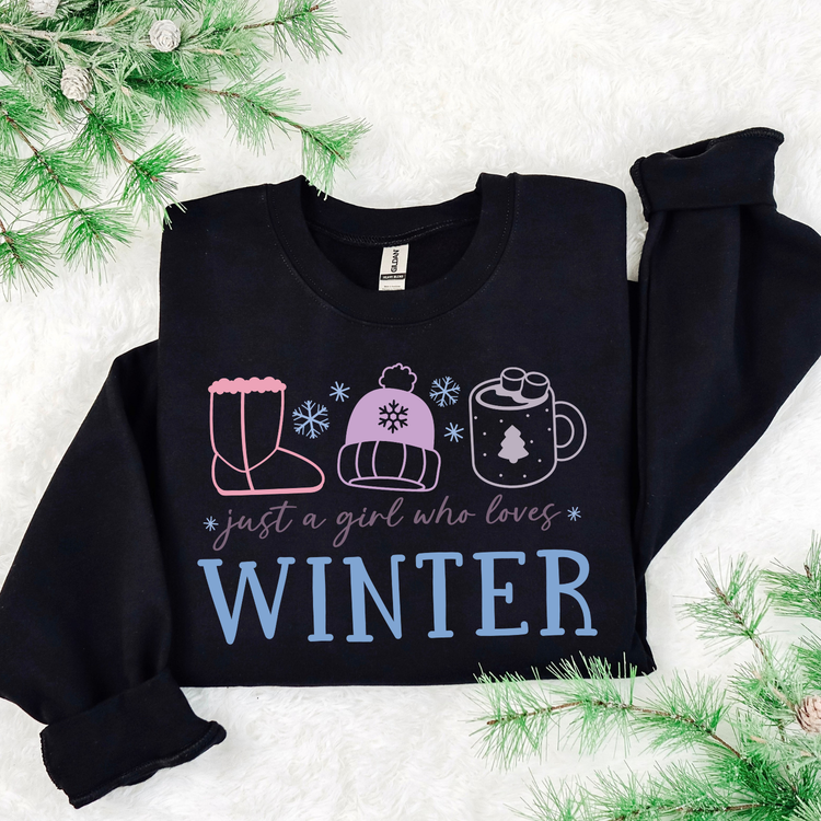 Just A Girl Who Loves Winter DTF Transfer