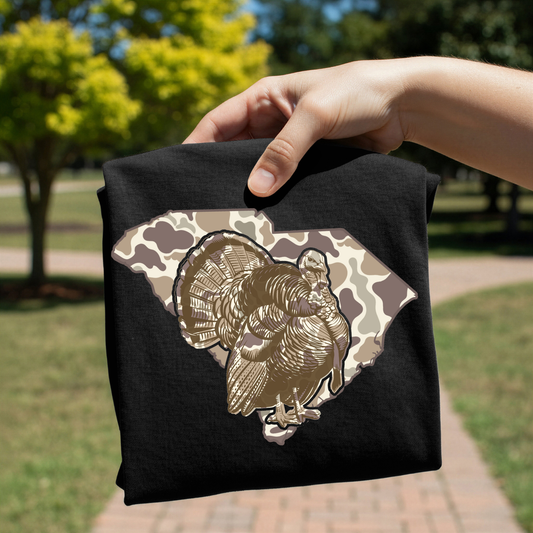 Camo South Carolina Turkey DTF Transfer