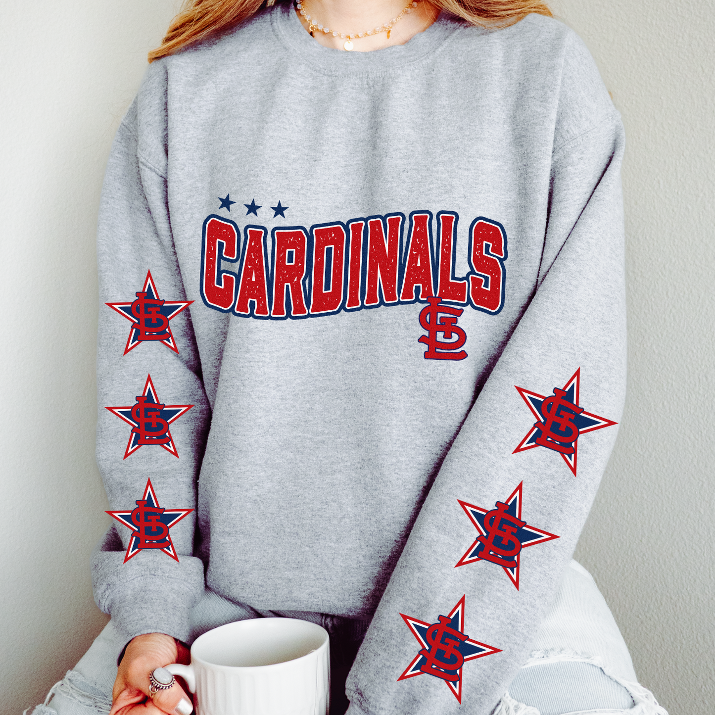 Cardinals Star DTF Transfer (BOTH SLEEVE + FRONT)