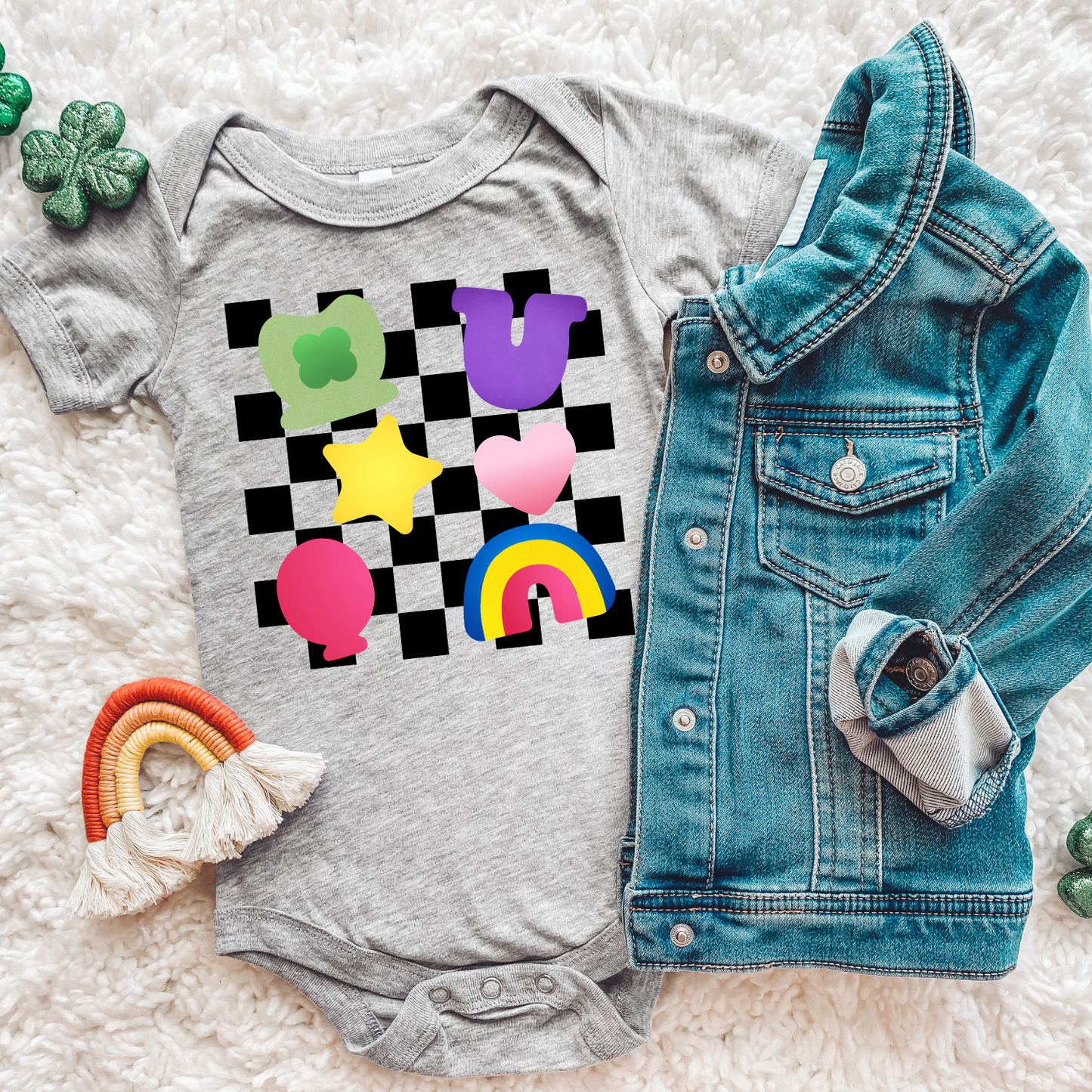 Checkered Charms DTF Transfer