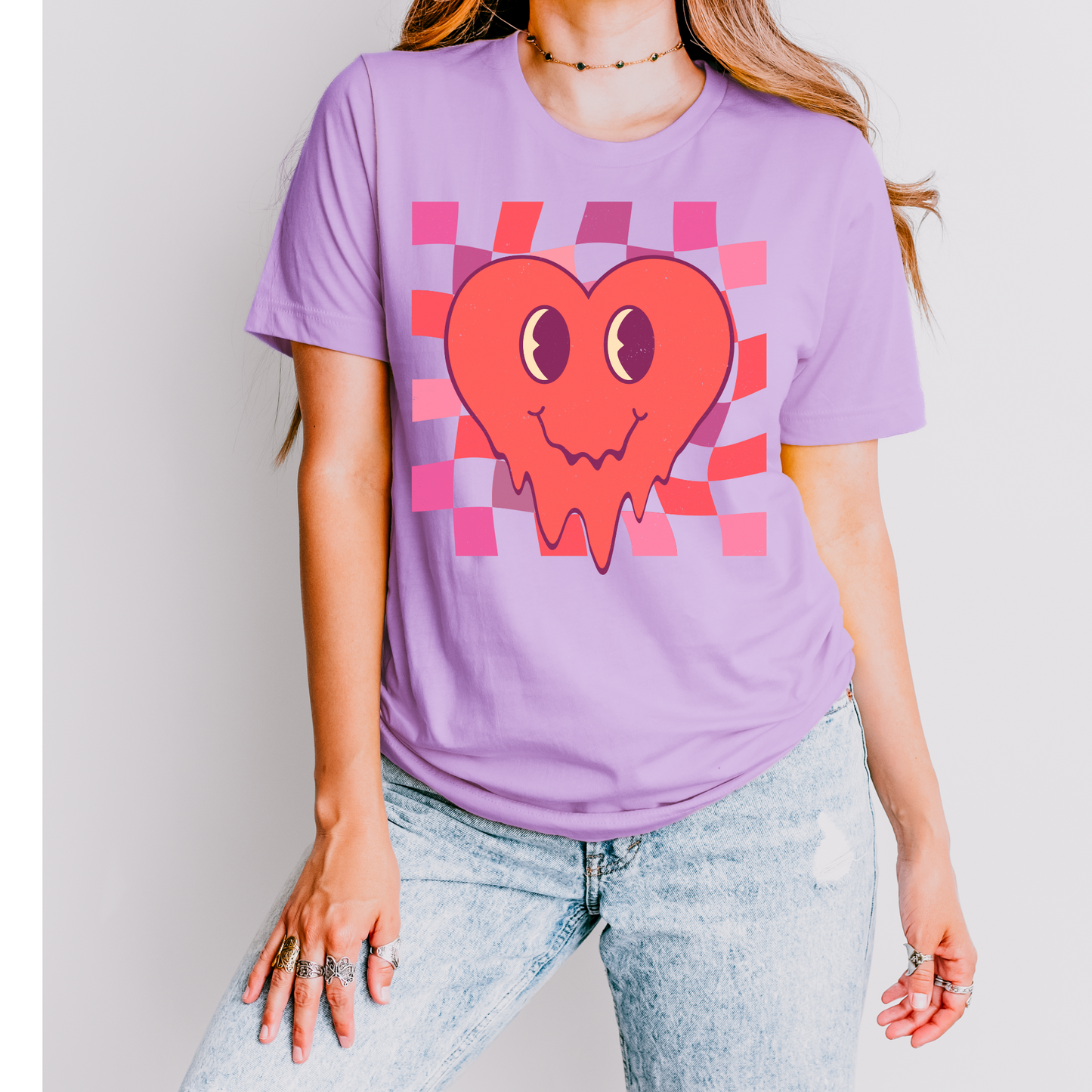 Checkered Heart DTF Transfer