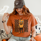 Checkered Pumpkin Guy PNG Digital Download