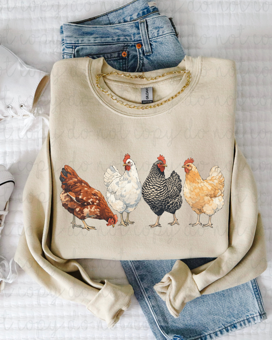 Chickens DTF Transfer
