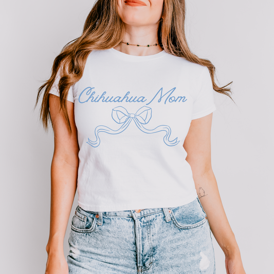 Chihuahua Mom Blue Coquette DTF Transfer