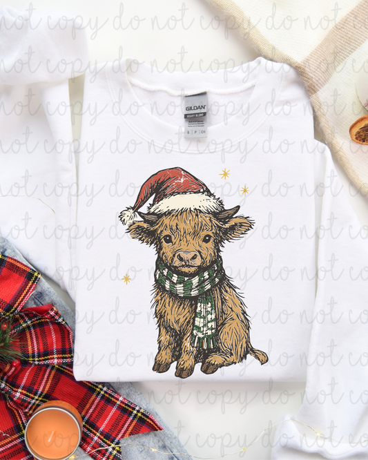 Christmas Cow DTF Transfer