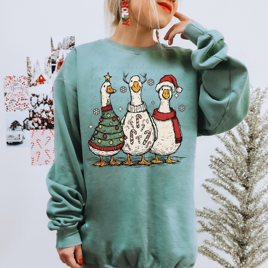 Christmas Geese DTF Transfer