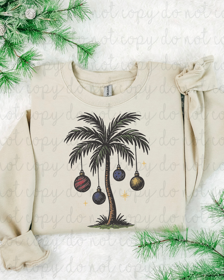 Christmas Palm Tree DTF Transfer